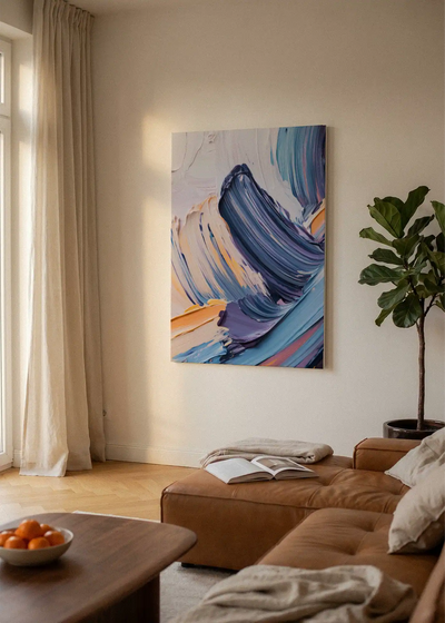 Akustikbillede med Oil Paint-motiv nr. 83 – i lyst rum