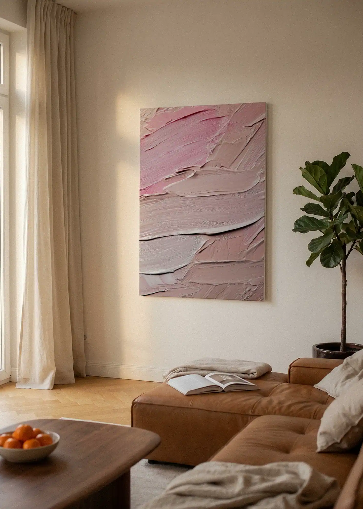 Akustikbillede med Oil Paint-motiv nr. 85 – i lyst rum