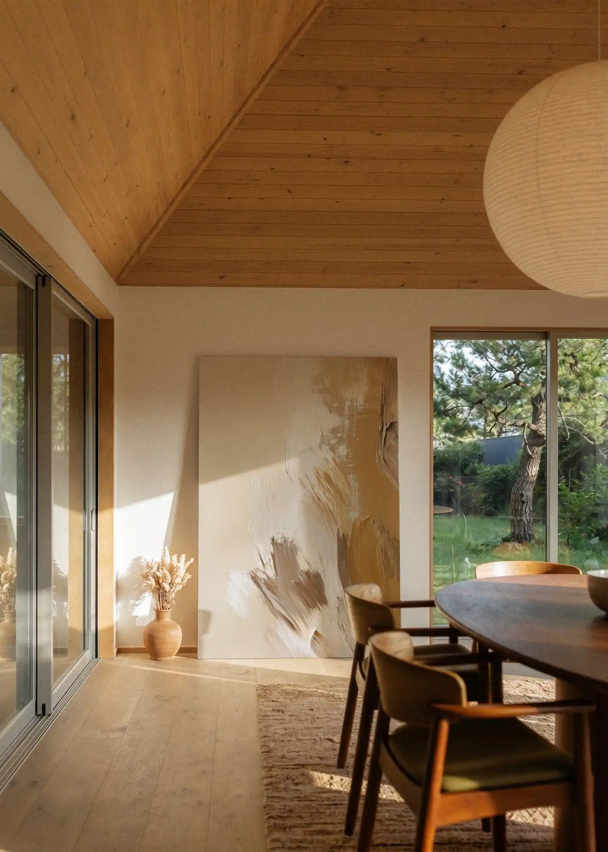 Akustikbillede med Oil Paint-motiv nr. 87 – i spisestuen