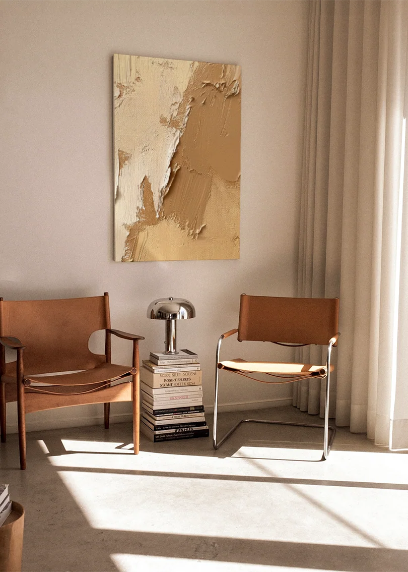 Akustikbillede med Oil Paint-motiv nr. 88 – i stuen