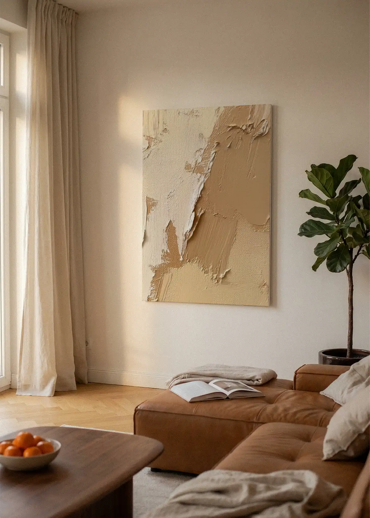 Akustikbillede med Oil Paint-motiv nr. 88 – i lyst rum