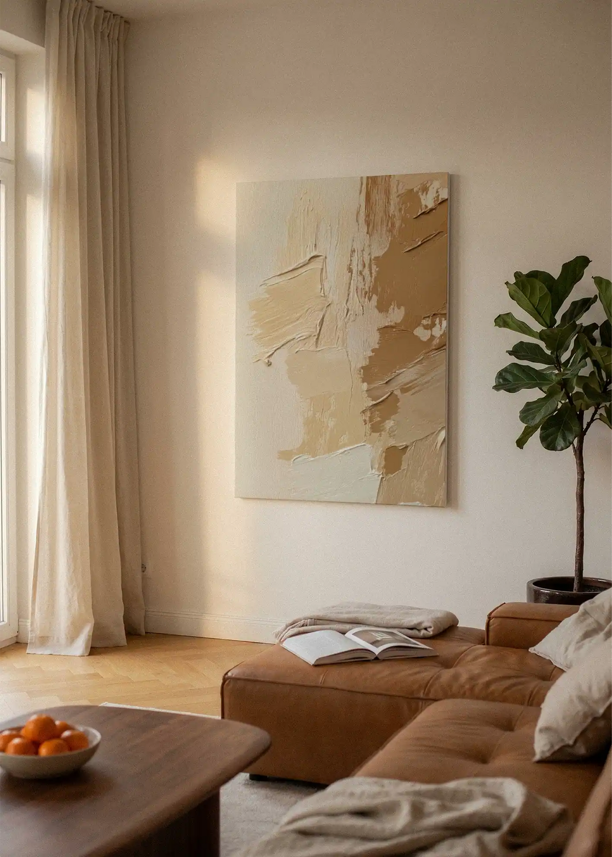 Akustikbillede med Oil Paint-motiv nr. 89 – i lyst rum
