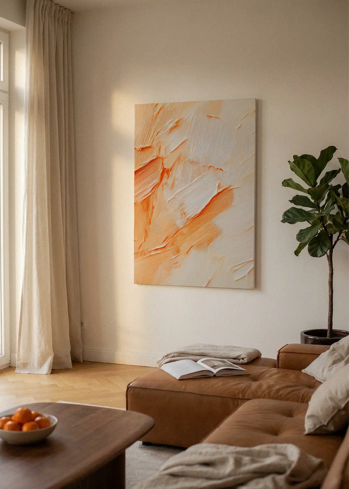 Akustikbillede med Oil Paint-motiv nr. 94 – i lyst rum