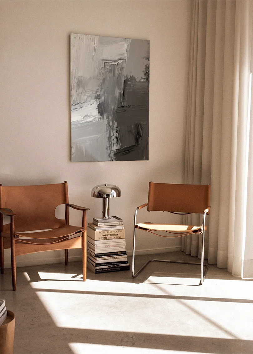 Akustikbillede med Oil Paint-motiv nr. 95 – i stuen