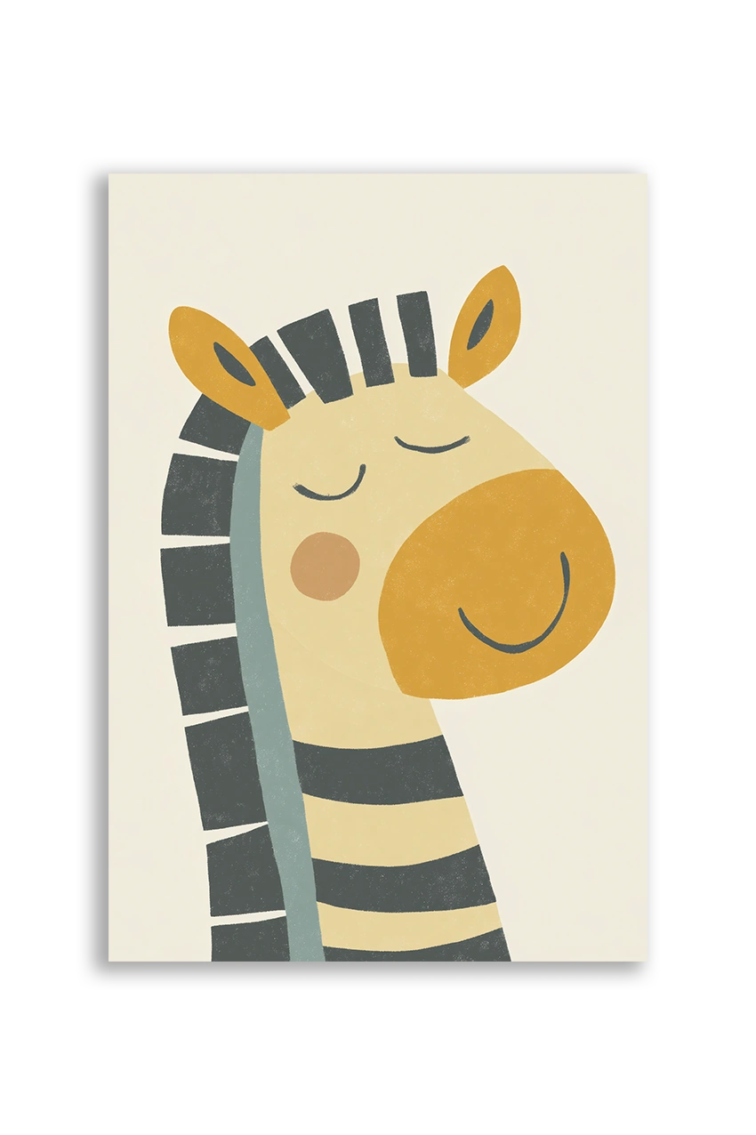 Akustikbillede med en enkel illustration af en zebra
