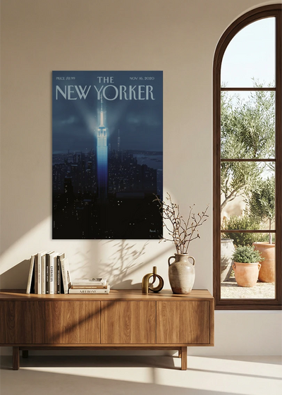 Akustikbillede med The NewYorker-motiv nr. 16 – i spisestuen