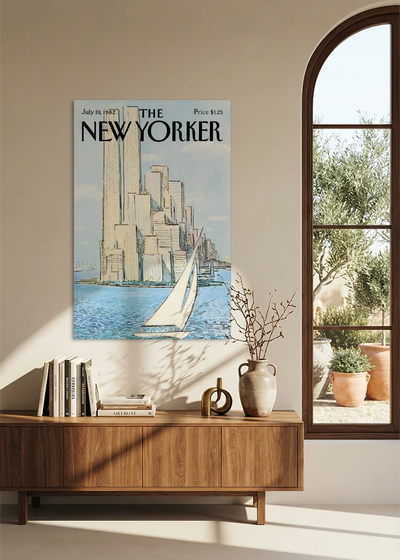 Akustikbillede med The NewYorker-motiv nr. 20 – i spisestuen