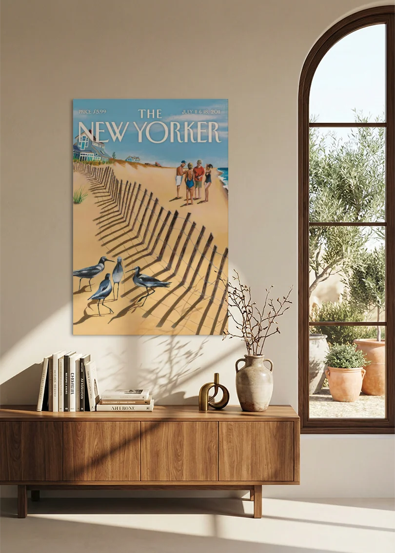 Akustikbillede med The NewYorker-motiv nr. 10 – i spisestuen