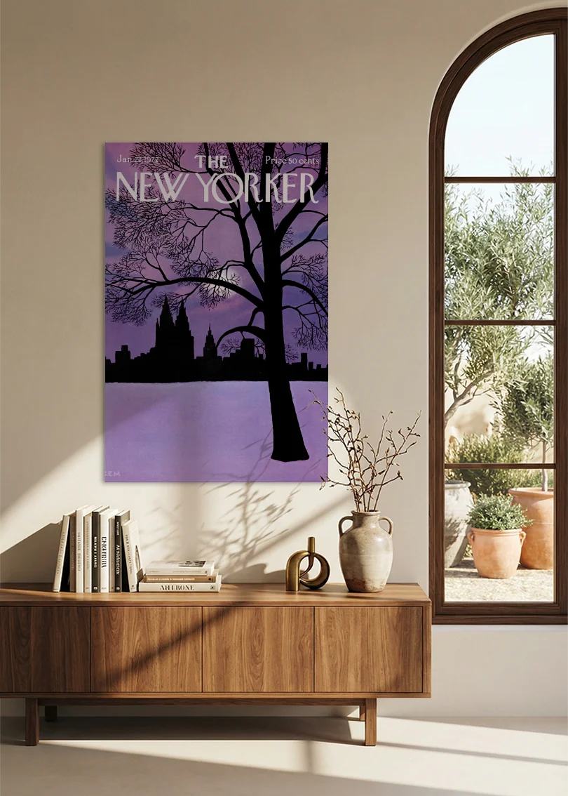 Akustikbillede med The NewYorker-motiv nr. 22 – i spisestuen