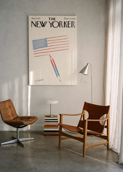 Akustikbillede med The NewYorker-motiv nr. 25 – i lyst rum