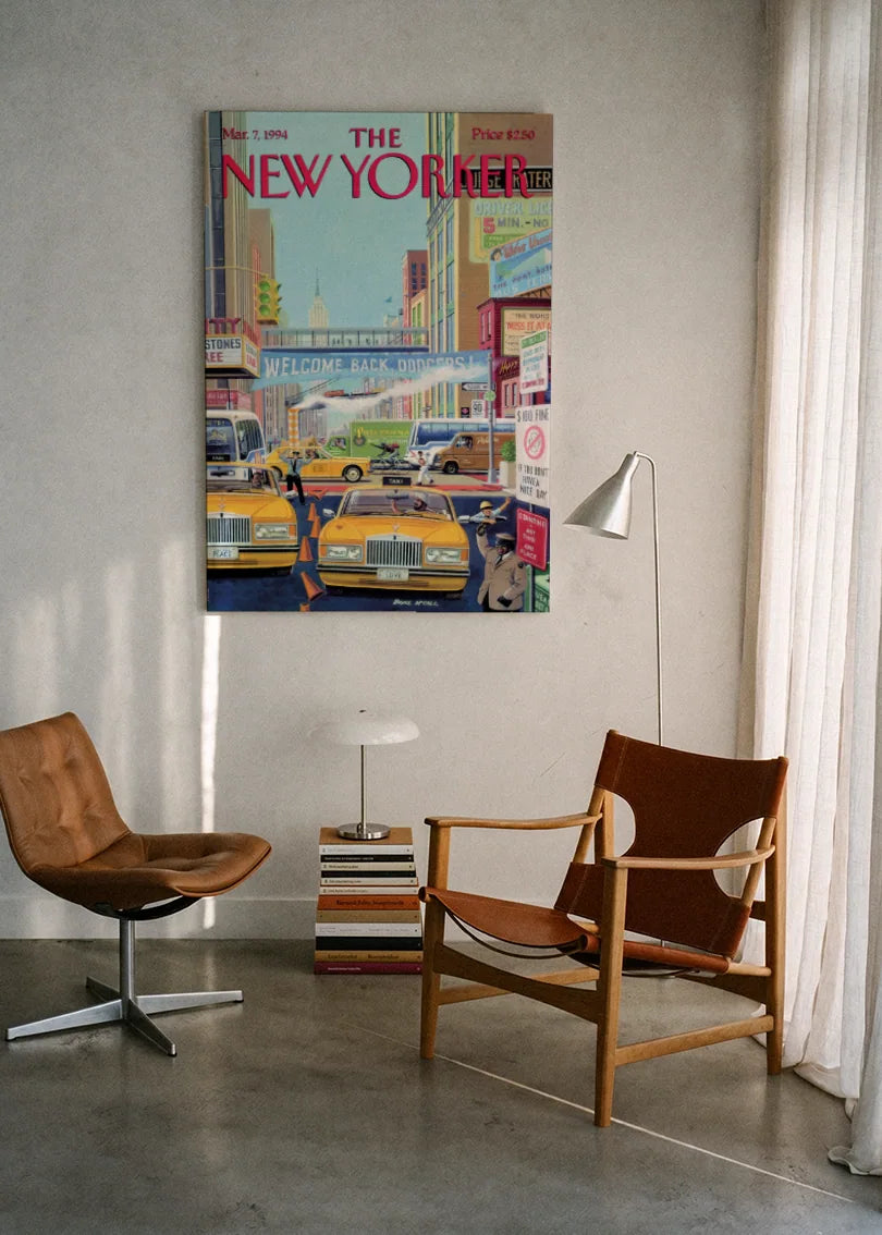 Akustikbillede med The NewYorker-motiv nr. 27 – i lyst rum