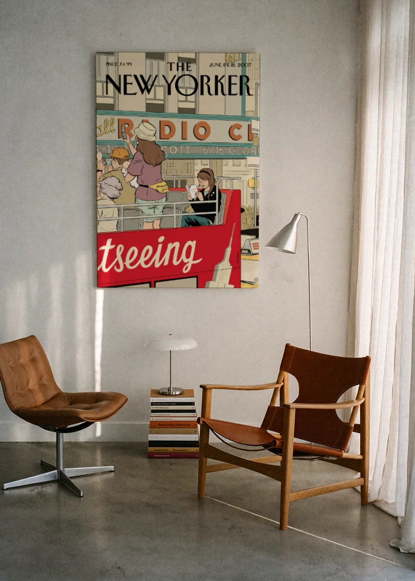 Akustikbillede med The NewYorker-motiv nr. 31 – i lyst rum