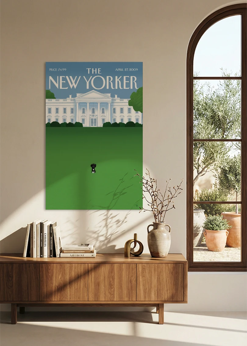 Akustikbillede med The NewYorker-motiv nr. 34 – i spisestuen