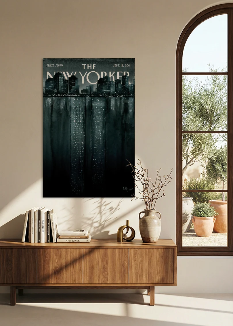 Akustikbillede med The NewYorker-motiv nr. 37 – i spisestuen