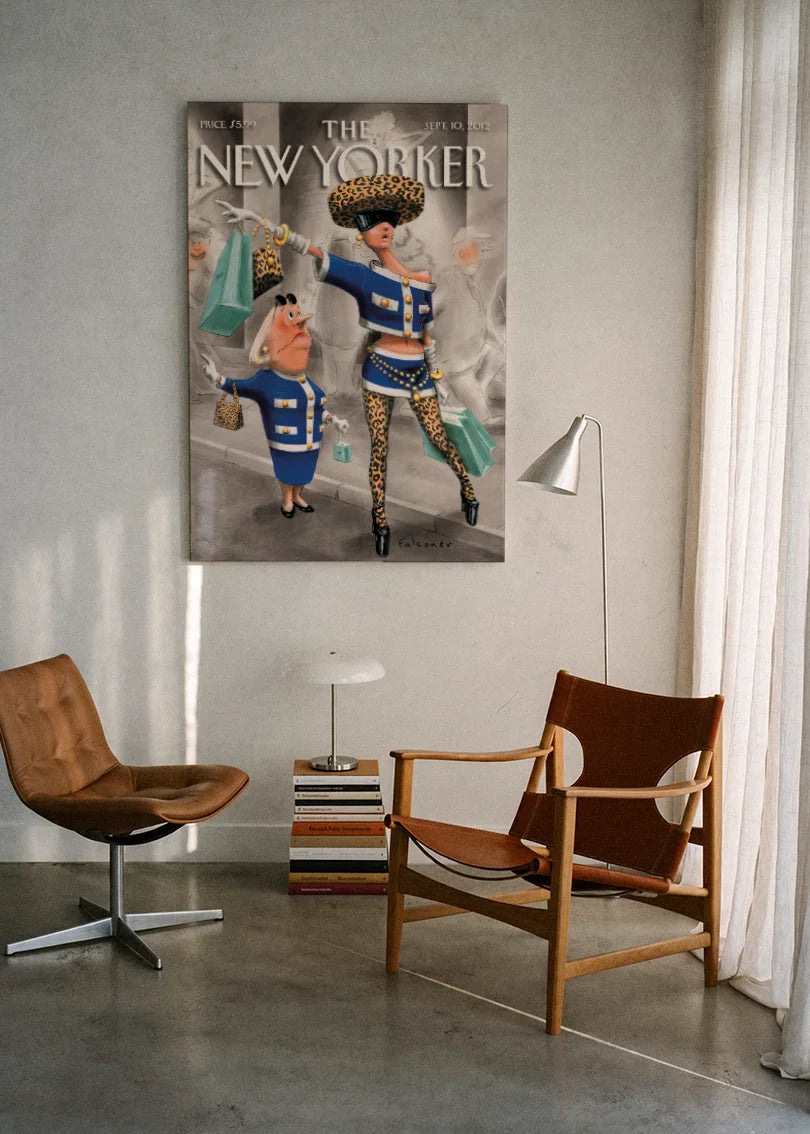 Akustikbillede med The NewYorker-motiv nr. 39 – i lyst rum