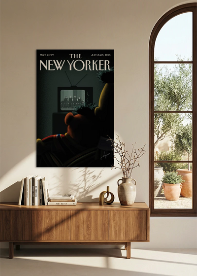 Akustikbillede med The NewYorker-motiv nr. 42 – i spisestuen