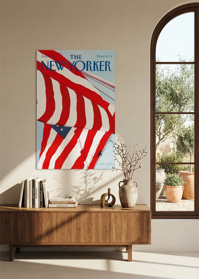 Akustikbillede med The NewYorker-motiv nr. 45 – i spisestuen