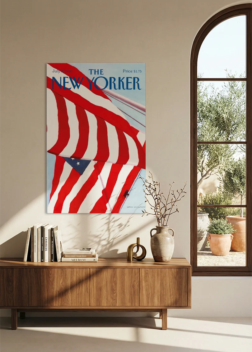Akustikbillede med The NewYorker-motiv nr. 45 – i spisestuen