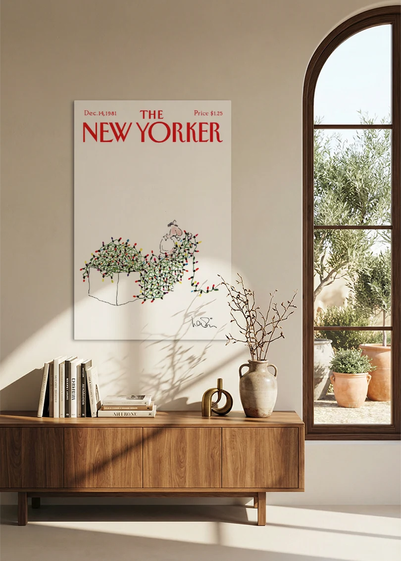 Akustikbillede med The NewYorker-motiv nr. 46 – i spisestuen