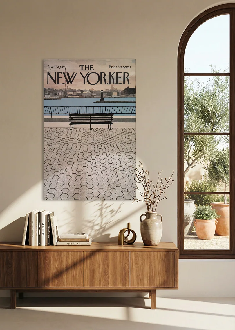 Akustikbillede med The NewYorker-motiv nr. 48 – i spisestuen