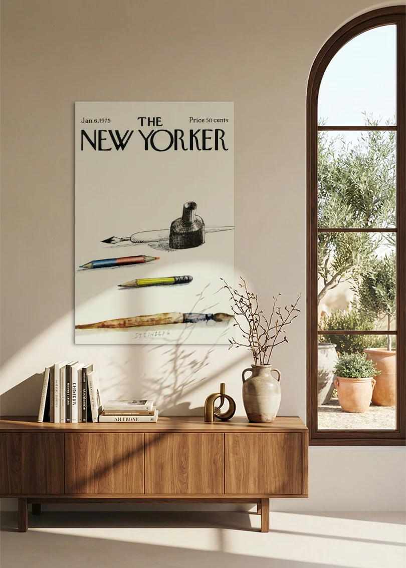 Akustikbillede med The NewYorker-motiv nr. 49 – i spisestuen