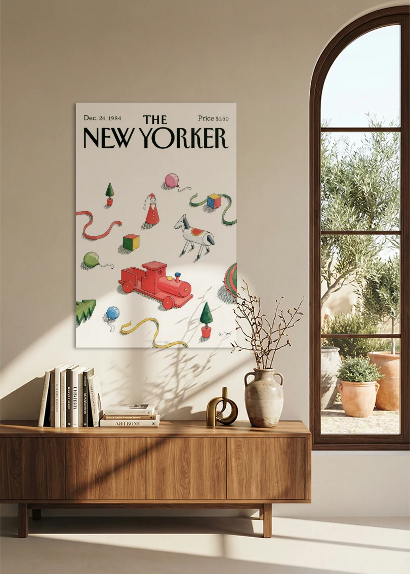 Akustikbillede med The NewYorker-motiv nr. 50 – i spisestuen