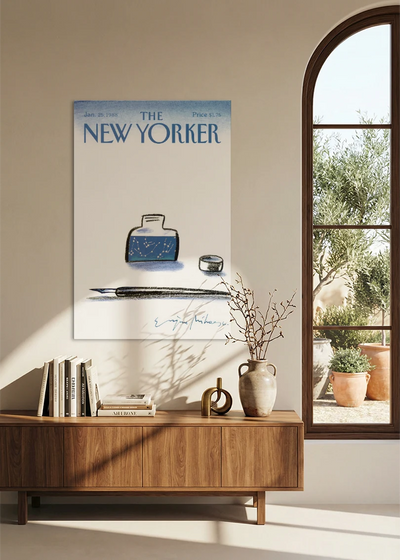 Akustikbillede med The NewYorker-motiv nr. 52 – i spisestuen