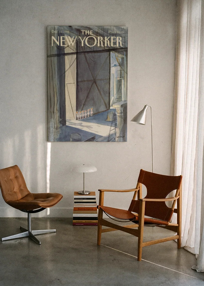 Akustikbillede med The NewYorker-motiv nr. 53 – i lyst rum
