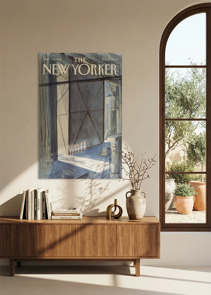 Akustikbillede med The NewYorker-motiv nr. 53 – i spisestuen