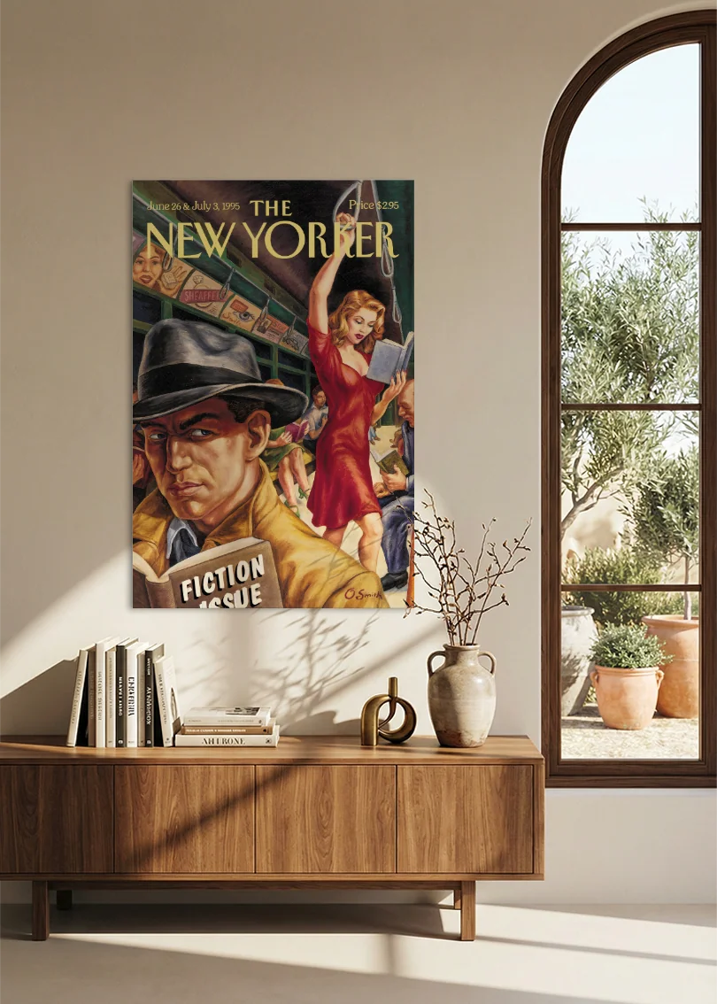Akustikbillede med The NewYorker-motiv nr. 55 – i spisestuen