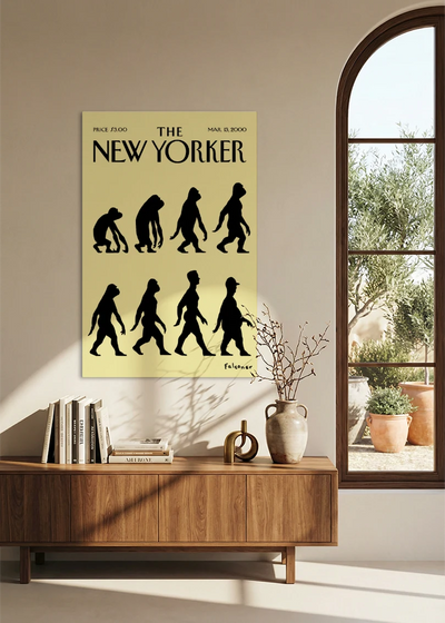 Akustikbillede med The NewYorker-motiv nr. 57 – i spisestuen