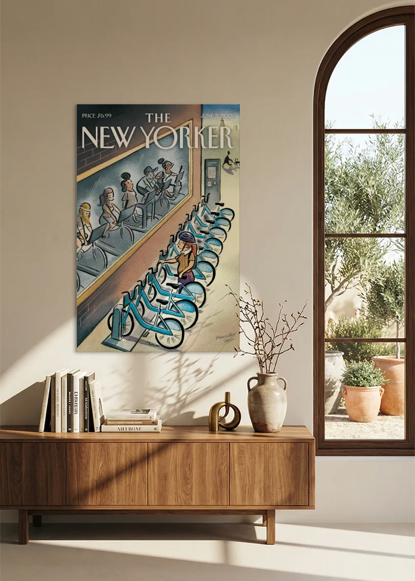 Akustikbillede med The NewYorker-motiv nr. 61 – i spisestuen
