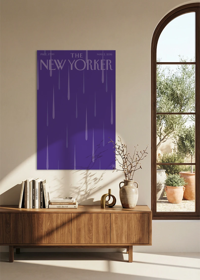 Akustikbillede med The NewYorker-motiv nr. 62 – i spisestuen