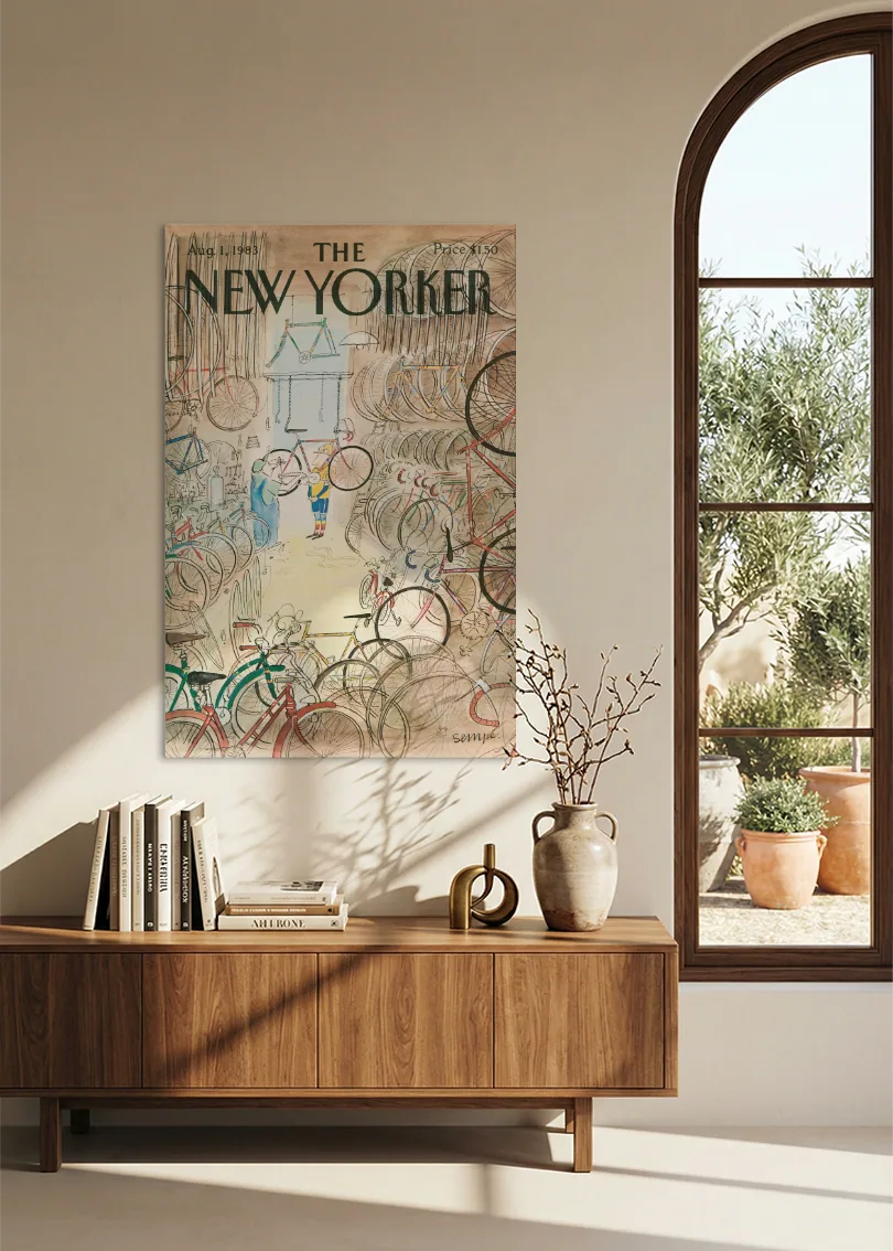 Akustikbillede med The NewYorker-motiv nr. 63 – i spisestuen