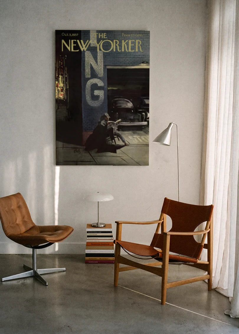 Akustikbillede med The NewYorker-motiv nr. 64 – i lyst rum