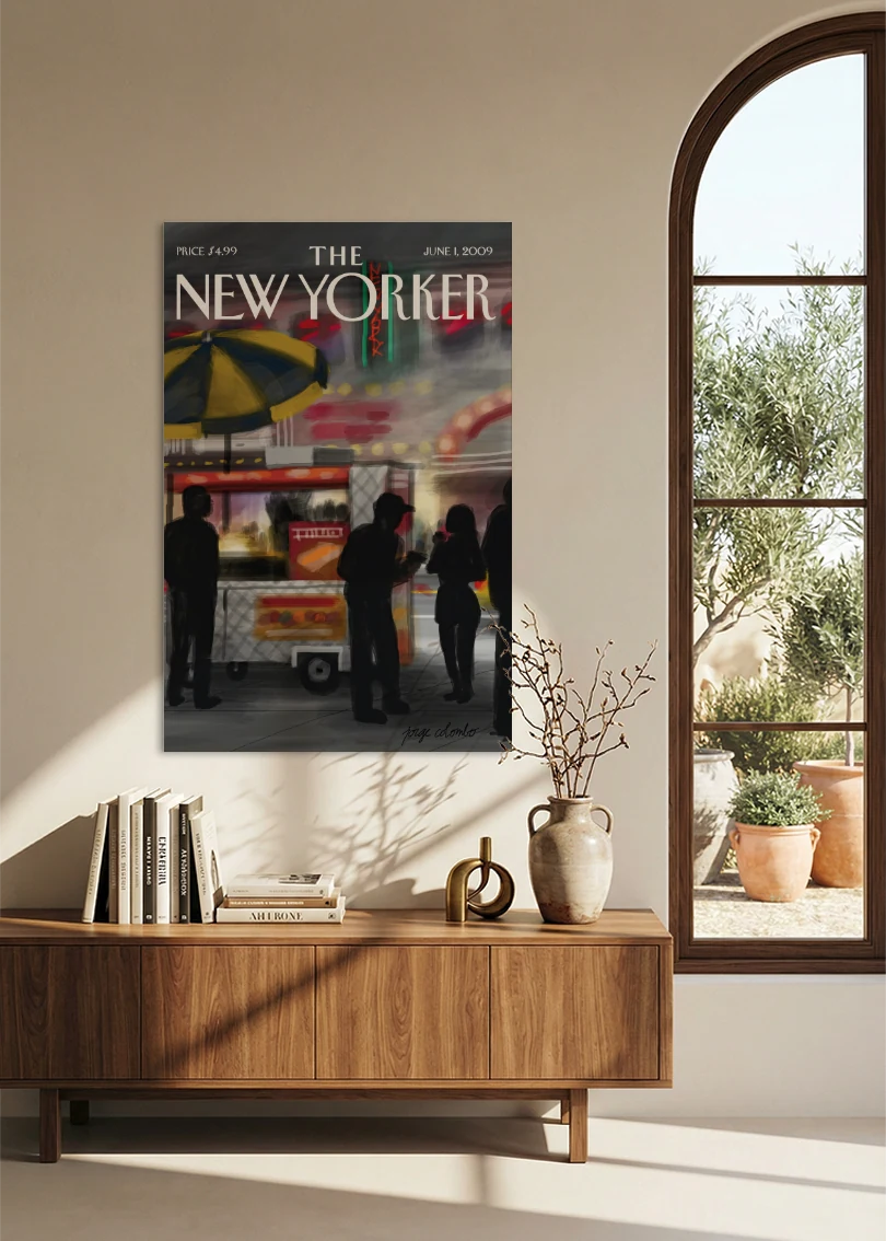 Akustikbillede med The NewYorker-motiv nr. 54 – i spisestuen