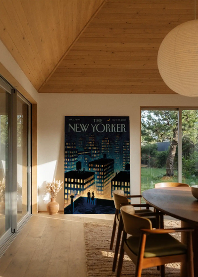 Akustikbillede med The NewYorker-motiv nr. 66 – i stuen