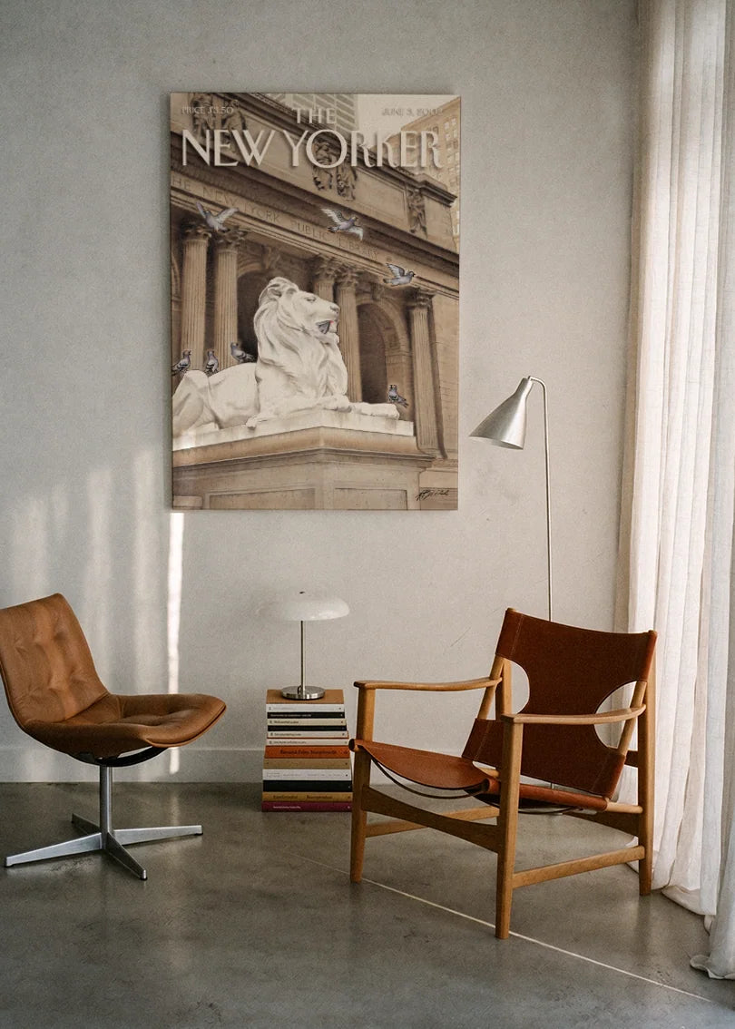 Akustikbillede med The NewYorker-motiv nr. 67 – i lyst rum