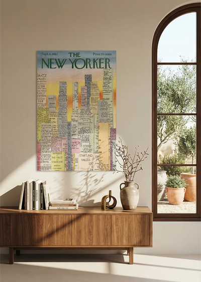 Akustikbillede med The NewYorker-motiv nr. 70 – i spisestuen