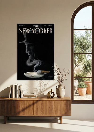 Akustikbillede med The NewYorker-motiv nr. 71 – i spisestuen