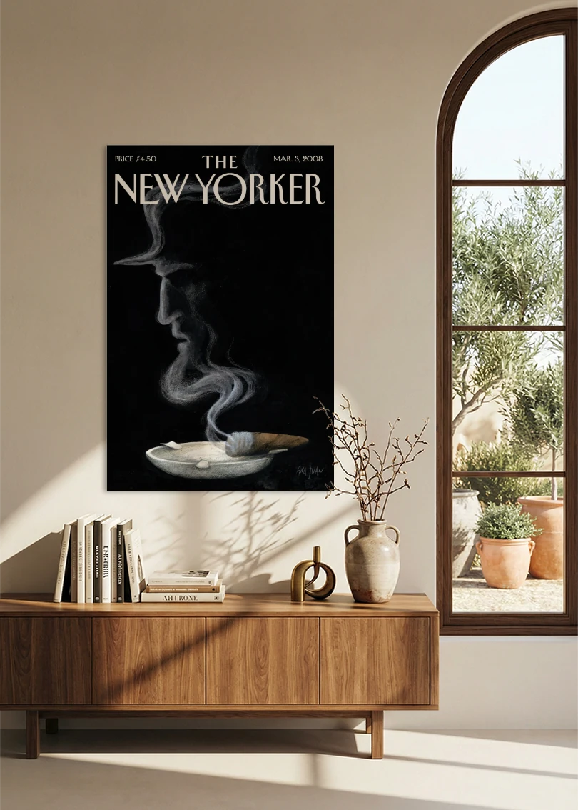 Akustikbillede med The NewYorker-motiv nr. 71 – i spisestuen
