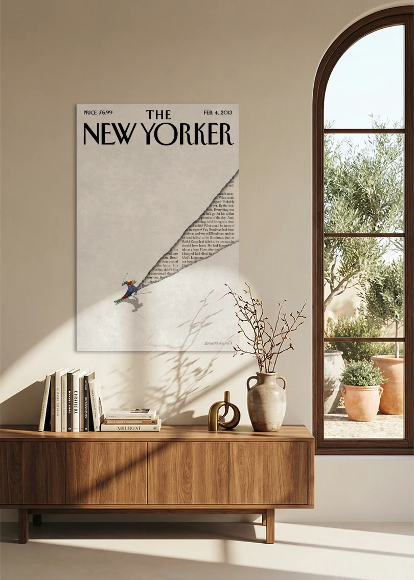 Akustikbillede med The NewYorker-motiv nr. 74 – i spisestuen