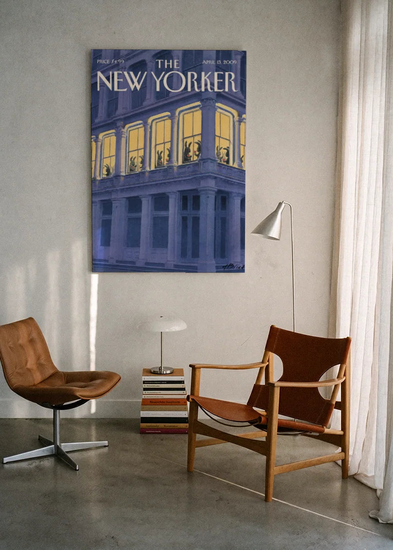 Akustikbillede med The NewYorker-motiv nr. 65 – i lyst rum