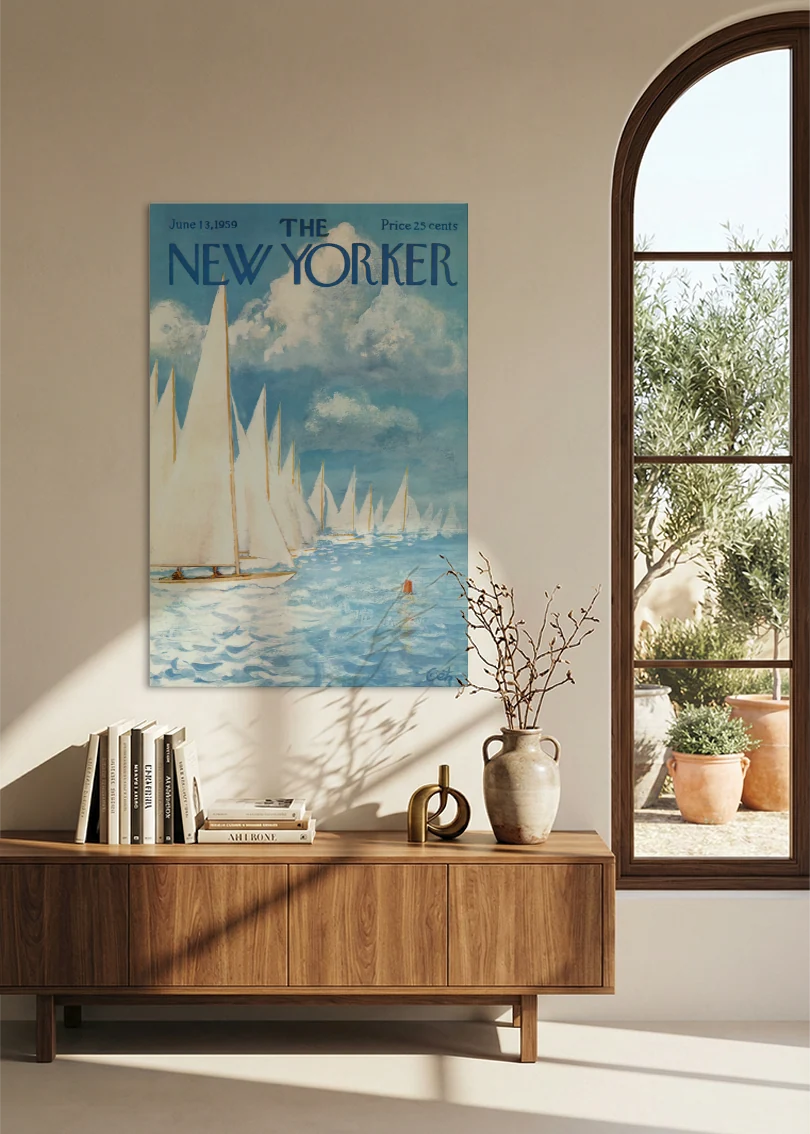 Akustikbillede med The NewYorker-motiv nr. 78 – i spisestuen