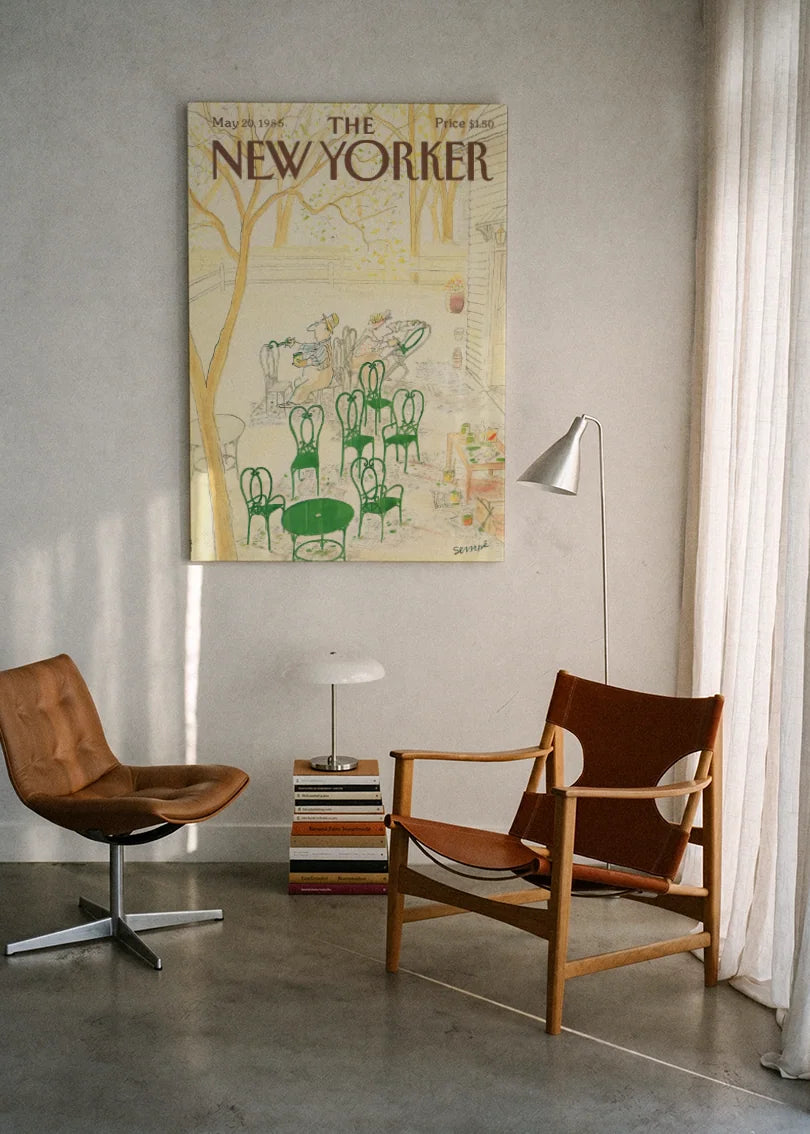 Akustikbillede med The NewYorker-motiv nr. 79 – i lyst rum