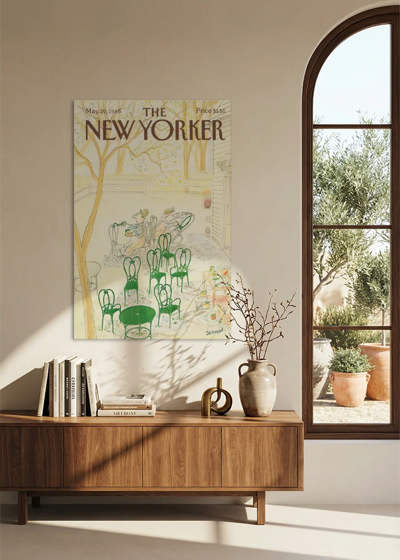 Akustikbillede med The NewYorker-motiv nr. 79 – i spisestuen