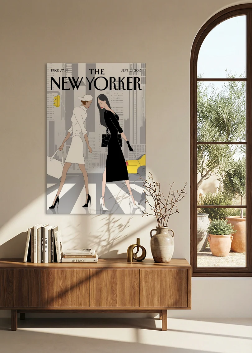 Akustikbillede med The NewYorker-motiv nr. 80 – i spisestuen