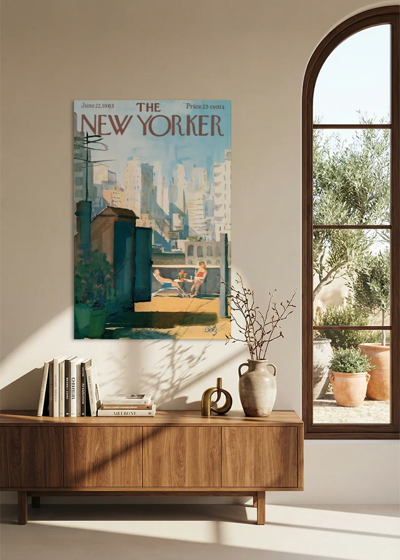 Akustikbillede med The NewYorker-motiv nr. 81 – i spisestuen