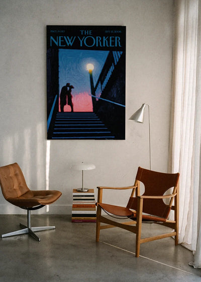 Akustikbillede med The NewYorker-motiv nr. 84 – i lyst rum