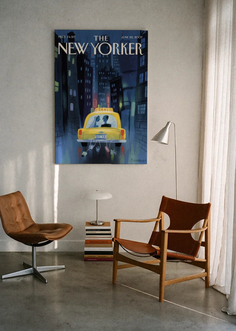 Akustikbillede med The NewYorker-motiv nr. 86 – i lyst rum